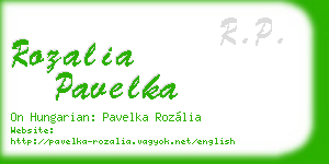 rozalia pavelka business card